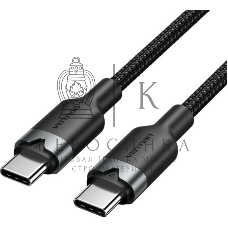 Кабель Vention USB 2.0 CM/CM - 2м. черный 3А PD60W