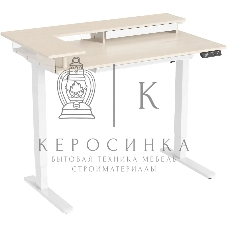 Стол для компьютера Cactus CS-EDL-DWT столешница ДСП светлый дуб каркас белый 120x71x60см