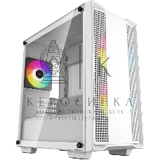 Компьютерный корпус DeepCool CC360 WH ARGb (R-CC360-WHAPM3-G-1) (mATX, без БП, 2xUSB, с окном)