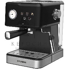 Кофеварка рожковая Hyundai HEM-4204 черный, исп. кофе - молотый, 1.5 л, 1000 Вт, 20 бар