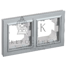 Рамка 2-местная IEK BRITE РУ-2-БрА-44 IP44 алюминий