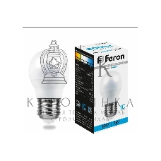 Лампа светодиодная Feron LB-95 7W 230V E27 6400K G45