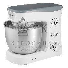 Миксер планетарный Delta LUX DE-7900Р белый с серым: 1000 Вт,чаша из нерж.стали-3,5л (2)