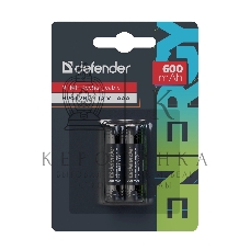 Аккумуляторная батарея Defender HR03-2BL 600 mAh ААА, Ni-MH, блистер, 2 шт.