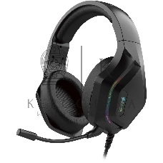 Наушники с микрофоном Oklick HS-L600G черный 2.2м мониторные USB оголовье (1939588)