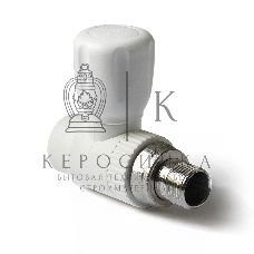 Кран шаровой 25 х 3/4' прямой для радиатора полипропиленовый PPR белый