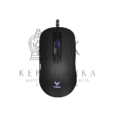 Мышь проводная Rapoo V16RGB черный, 12800 dpi, USB, кнопки - 6