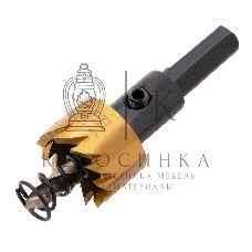 Коронка по металлу Denzel HSS, 21 мм, нитридтитановое покрытие