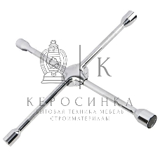 Крестообразный балонный усиленный ключ Deli DL4416 длина 400мм, головки 17x19x21x23мм, сталь Cr-V