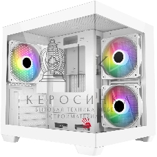 Компьютерный корпус Bloody CC-121 белый без БП mATX 7x120мм 1xUSB2.0 1xUSB3.0 audio