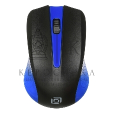 Мышь беспроводная Oklick 485MW черный/синий, 1200 dpi, радиоканал, USB, кнопки - 3