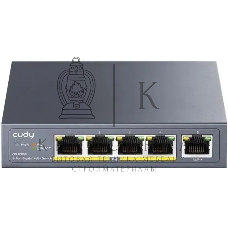 Коммутатор Cudy GS1005P (L2) 5x1 Гбит/с 5PoE 60W неуправляемый