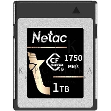 Флеш карта CFexpress 1Tb Netac CF2000 NT02CF2000-001T-S PCIe Gen 3x2 Type B cards, up to 1750MB/1650MB/