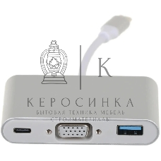 Разветвитель USB-C Palmexx 1порт. серебристый (PX/HUB-057)