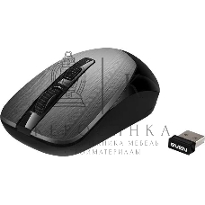 Мышь беспроводная SVEN RX-380W серый металлик, 1600 dpi, радиоканал, USB, кнопки - 4