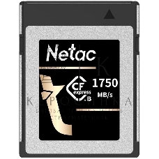 Флеш карта CFexpress 512Gb Netac CF2000 NT02CF2000-512G-S PCIe Gen 3x2 Type B cards, up to 1750MB/1650MB/