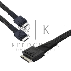 Кабель Amphenol RML80-0249/RML42-0249 Cable OcuLink SFF8611 8i to 2x SFF8611 4i, length= 80 см, OEM