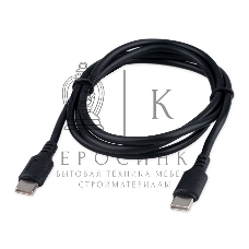 Кабель USB2.0 Cablexpert CC-USB2-CMCM-100-1M, Type-C/Type-C, 5A, 100Вт, PD/QC3.0, медь, 1м, черный, пакет