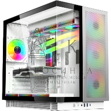 Компьютерный корпус ACD Phantom 100 ATX, Type-C + 2XUSB 3.0+HD audio combo, 4X120мм ARGb fans+Remote control, See View case, TG, Aluminum.