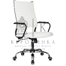 Кресло руководителя Бюрократ CH BALANCE SL Line белый экокожа крестов. металл хром