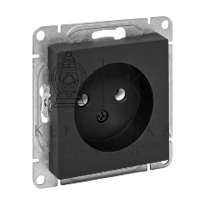 Розетка EKF UP1-SOB-100 СП Эпика 16А без заземл. без шторок механизм черный
