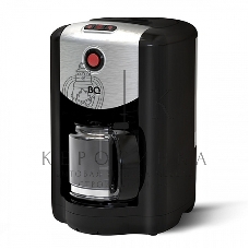 Кофеварка капельная со встроенной кофемолкой BQ CM1009 черный-стальной, исп. кофе - зерновой/молотый, 0.625 л, 700 Вт.