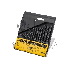 Набор ручного инструмента Deli Набор сверл по металлу HSS (1-10мм, 19 шт) Deli DH-MHZ019-ED1 пластиковый кейс