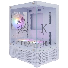 Компьютерный корпус 1STPLAYER MIKU Mi2-A белый, mATX, 3x120мм LED fans