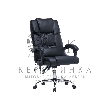 Кресло офисное Cactus CS-CHR-OC02M-BK черный, эко.кожа, крестов. сталь