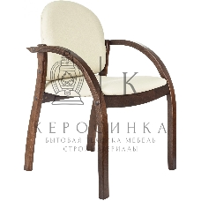 Стул Бюрократ ДЖУНО светло-бежевый, эко.кожа, на ножках дерево