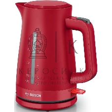 Чайник электрический Bosch TWK3M124 1.7 л, темно-красный