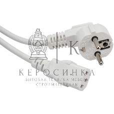 Шнур питания Lanmaster LAN-PP13/SHA-1.0-WH C13-Schuko проводник.:3x0.75мм2 1м 220В 10А белый