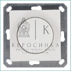 Светорегулятор Jasmart поворотно-нажимной (диммер) LED 30-400Вт 1gang 2way механизм бел. глянцевый