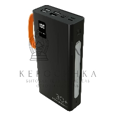 Портативный аккумулятор More choice (4620202550576) PB22-30 с кабелем 2USB 2.1A - 30000mAh черный