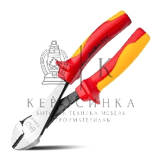 Диэлектрические усиленные диагональные бокорезы Deli DL512207 180мм, сталь Cr-V, сертификат VDE для работ под напряжением до 1000 В