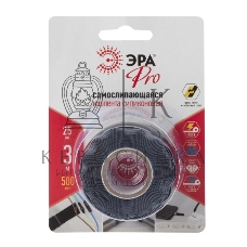 Изолента ЭРА PRO PROSS25 силиконовая самослипающаяся 25 мм х 3 м черная