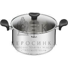 Кастрюля Tefal Primary E3084674 5.2 л. d=24 см (с крышкой) стальной (2100120958)