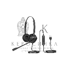 Гарнитура проводная бинауральная USB-гарнитура Fanvil HT302, стерео, HD звук, переходник QD на RJ9