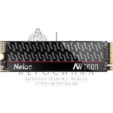 Накопитель SSD Netac NV5000-T, 1Tb, M.2 2280, PCIe 4.0 x4, NVMe, R/W 4800/4600, с радиатором