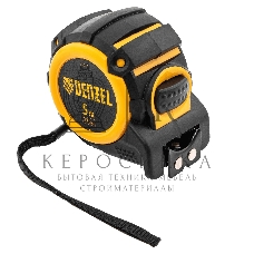 Рулетка Denzel 5 м х 32 мм, автоматич. фиксац., нейлон. покрытие, магнит. зацеп, двухстор. разметка