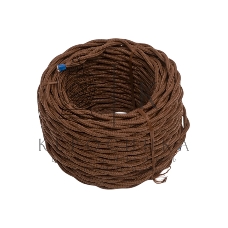 Провод Bironi B1-424-72-20 2*1,5 витой, коричневый матовый, 20 м