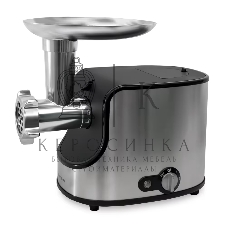 Мясорубка электрическая Samtron MG-105 серебристый , 1600 Вт, 1.6 кг/мин, реверс, защита от перегрузки, насадки - 8