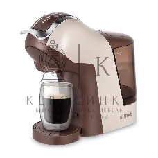 Кофеварка капсульная Kitfort КТ-7448 коричневый/бежевый, исп. кофе - капсулы/молотый, 1 л, 1400 Вт, 19 Бар.