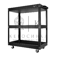 Тележка инструментальная трехсекционная на колесах Deli DL433023 700x350x760мм, до 210кг, толщина полки 0,7мм, толщина стойки 1,2мм