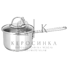 APPETITE SH05253 pretty 1,5 л(Ковш из нерж. стали. Объем 1,5л, размеры: 16х7,5 см, стекл. крышка, прутковая ручка,подар.коробка.)