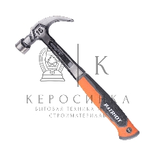 Молоток-гвоздодер цельнокованый Patriot FCH 450, кругл.боек 450 гр, 50-58 HRC, фиберглас.рукоять, прямой гвоздодер малый вес, компактный размер, антивибрацион.система, магнитный гвоздодержатель, 775 гр