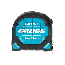 Рулетка Gross Experte, 5 м x 27 мм, двухкомпон. корпус, магнит, двухстор. разметка, нейлон