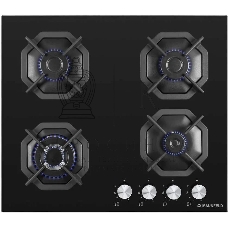 Газовая варочная панель Maunfeld EGHG.64.23CB/G, 4 конфорки, закаленное стекло, черный