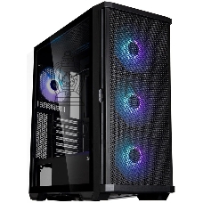 Компьютерный корпус ZALMAN Z10 PLUS, ATX, черный, WINDOW, 2x3.5