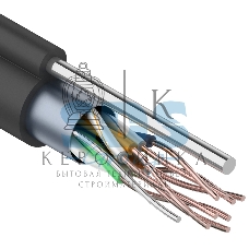 Кабель витая пара PROconnect FTP 4PR 24AWG, cat.5e, наружный (OUTDOOR) + ТРОС*1 (бухта 305 м)